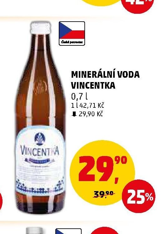 Minerální voda Vincentka 0,7 l