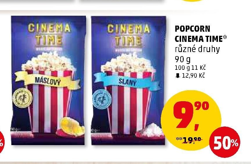 Cinema Time popcorn máslový