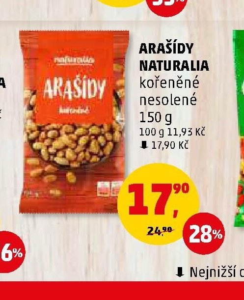 Naturalia Arašídy kořeněné nesolené