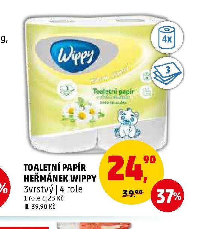 TOALETNÍ PAPÍR HEŘMÁNEK WIPPY
