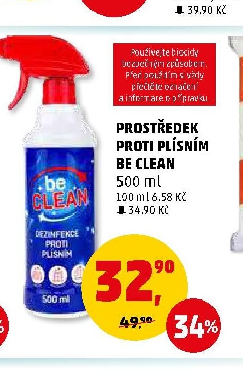 PROSTŘEDEK PROTI PLÍSNÍM BE CLEAN