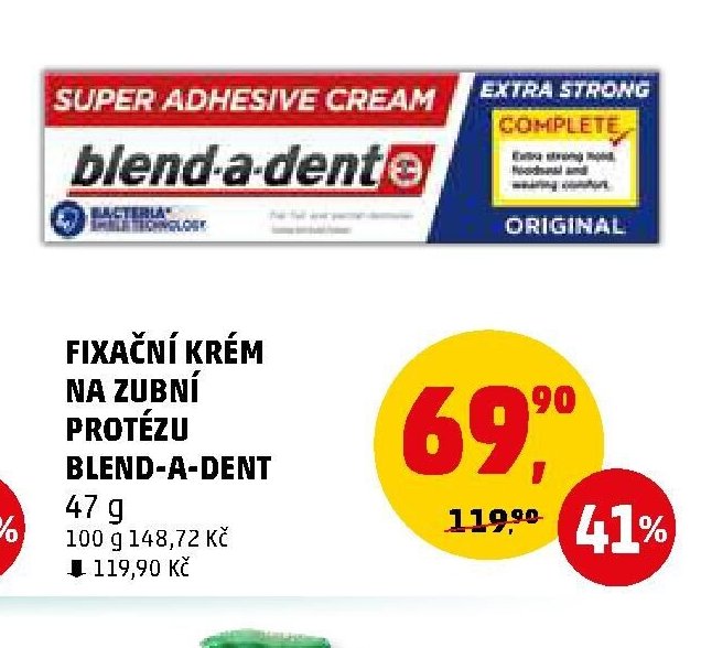 FIXAČNÍ KRÉM NA ZUBNÍ PROTÉZU BLEND-A-DENT