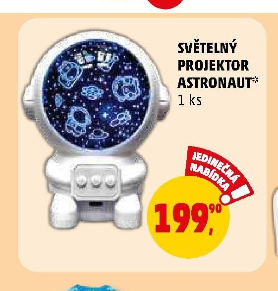 Světelný projektor astronaut