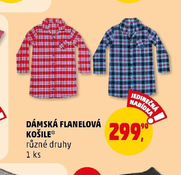 Dámská flanelová košile