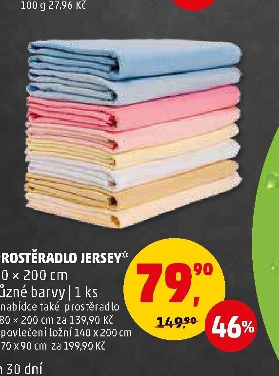 Prostěradlo Jersey
