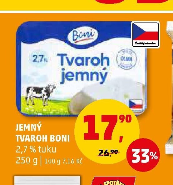 Jemný tvaroh Boni