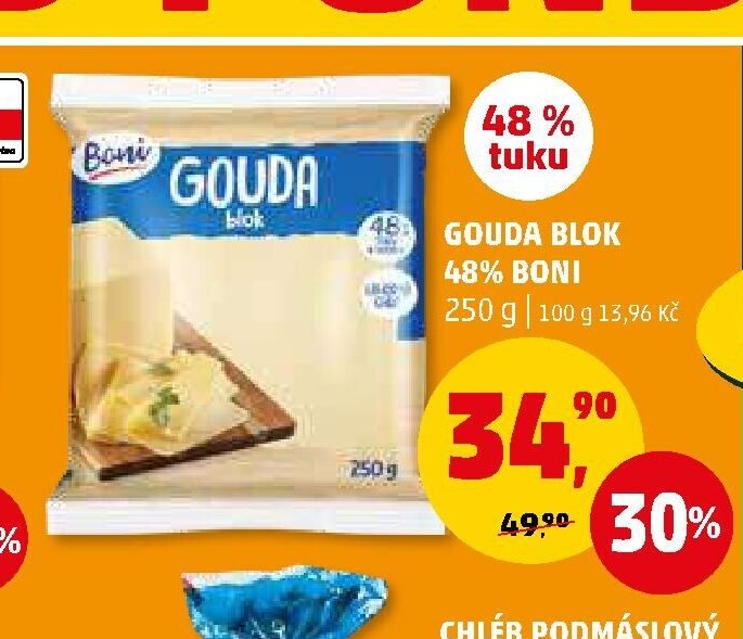 Gouda blok 48% Boni