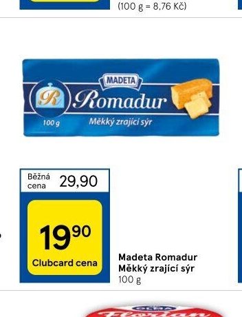 Madeta Romadur Měkký zrající sýr 100 g
