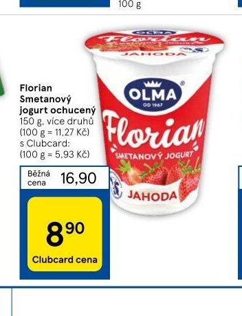 Florian Smetanový jogurt ochucený 150 g