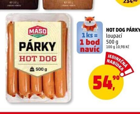 HOT DOG PÁRKY loupací