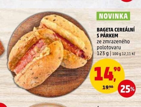 BAGETA CEREÁLNÍ S PÁRKEM