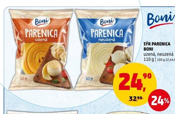 Sýr parenica Boni uzená, neuzená