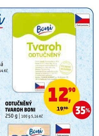 Odtučněný tvaroh Boni