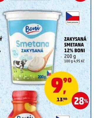 Zakysaná smetana 12% Boni