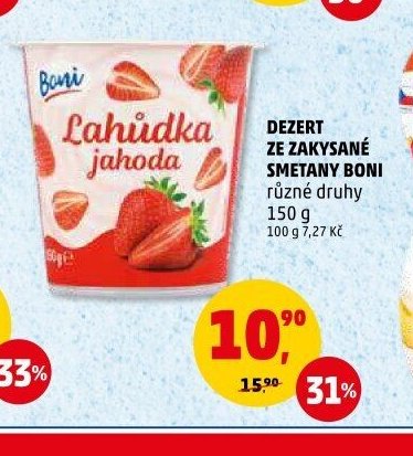 Dezert ze zakysané smetany Boni různé druhy