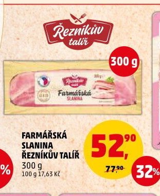 FARMÁŘSKÁ SLANINA ŘEZNÍKŮV TALÍŘ 300 g