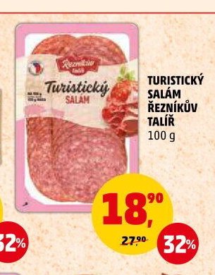 TURISTICKÝ SALÁM ŘEZNÍKŮV TALÍŘ 100 g