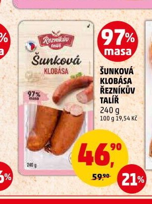 ŠUNKOVÁ KLOBÁSA ŘEZNÍKŮV TALÍŘ 240 g