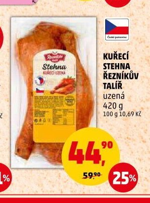 KUŘECÍ STEHNA ŘEZNÍKŮV TALÍŘ uzená 420 g
