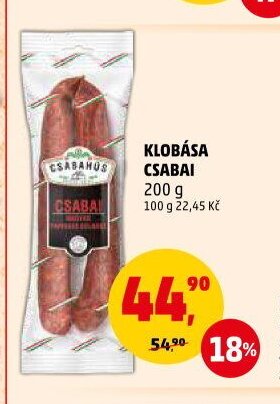 Klobása Csabai 200 g