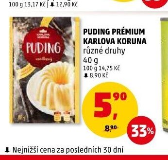 PUDING PRÉMIUM KARLOVA KORUNA