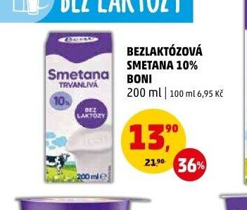BEZLAKTÓZOVÁ SMETANA 10% BONI