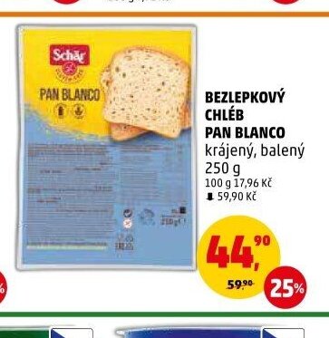 BEZLEPKOVÝ CHLÉB PAN BLANCO