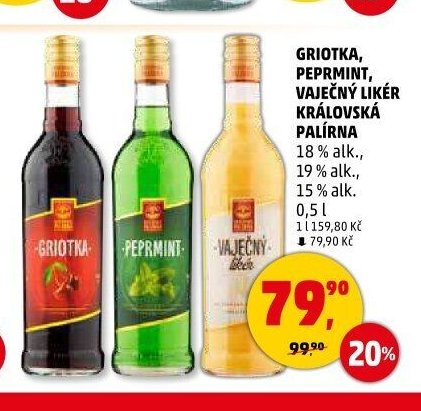 Griotka, Peprmint, Vaječný likér Královská palírna