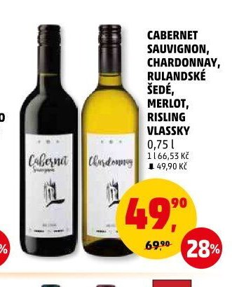 Cabernet Sauvignon, Chardonnay, Rulandské šedé, Merlot, Risling Vlassky