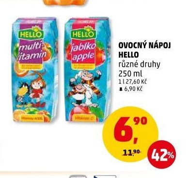 OVOCNÝ NÁPOJ HELLO různé druhy