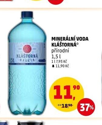MINERÁLNÍ VODA KLÁŠTORNÁ přírodní