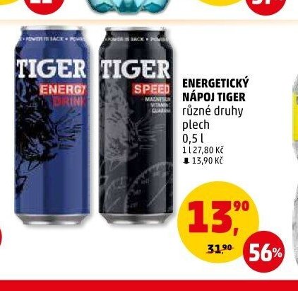 ENERGETICKÝ NÁPOJ TIGER různé druhy