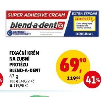 FIXAČNÍ KRÉM NA ZUBNÍ PROTÉZU BLEND-A-DENT 47 g