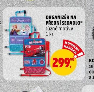 Organizér na přední sedadlo
