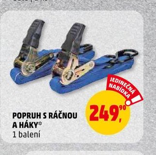 Popruh s ráčnou a háky