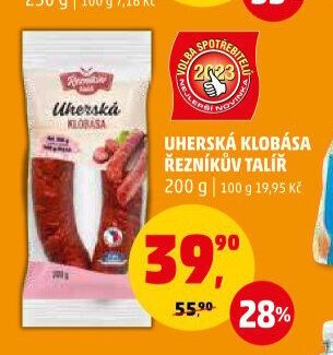 Uherská klobása Řezníkův talíř