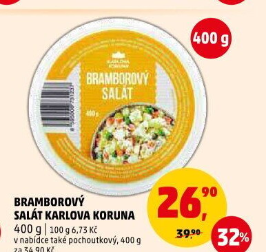 Bramborový salát Karlova Koruna