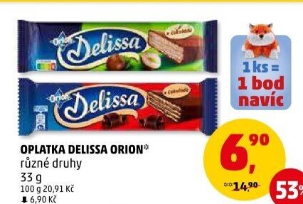 Oplatky celomáčené Delissa Orion