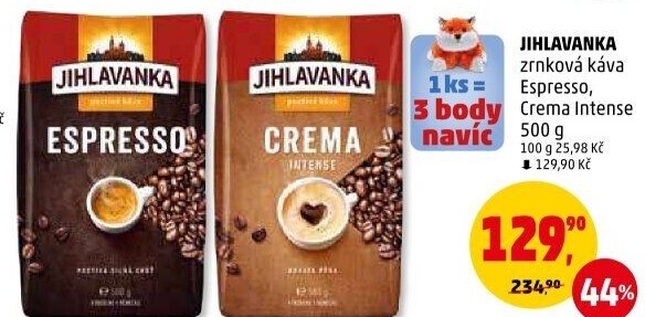 Zrnková káva Jihlavanka Espresso