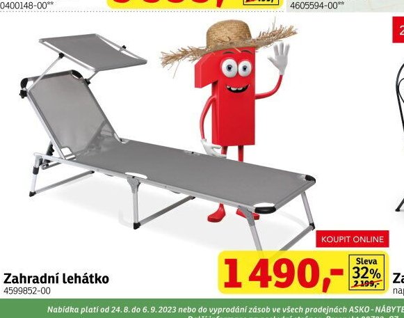 Zahradní lehátko - ASKO akcniletaky.com