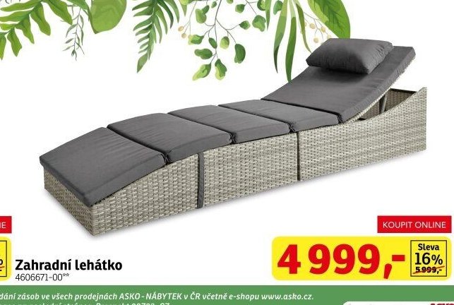 Zahradní lehátko - ASKO akcniletaky.com
