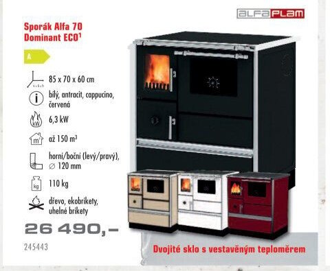 Sporák Alfa 70 Dominant ECO