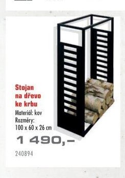 Stojan na dřevo ke krbu