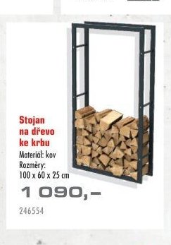 Stojan na dřevo ke krbu