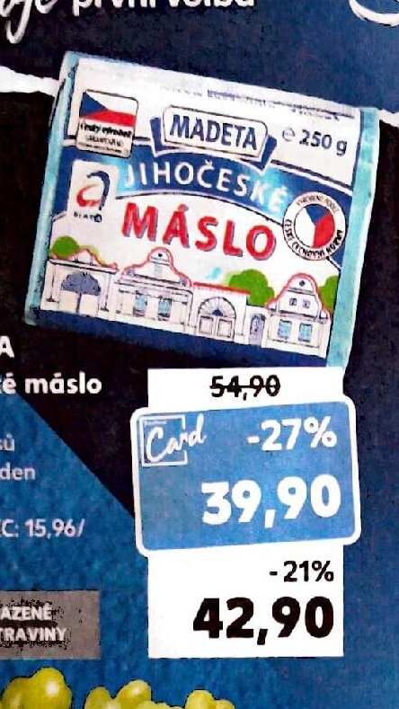 Madeta Jihočeské máslo