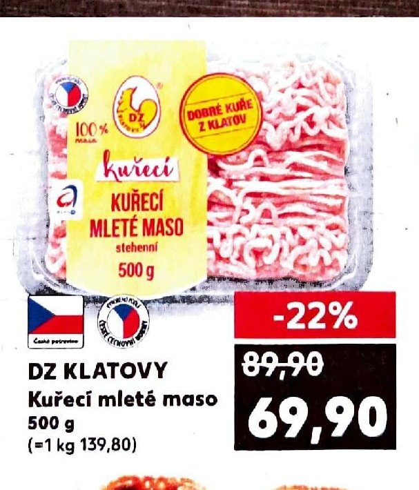DZ Klatovy Kuřecí mleté maso