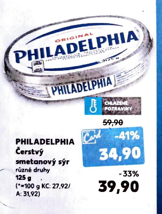 Philadelphia čerstvý smetanový sýr