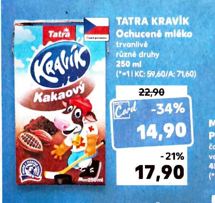 Tatra Kravík ochucené mléko
