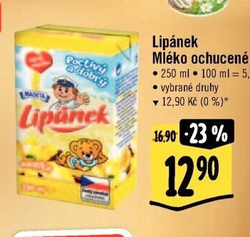 Lipánek Mléko ochucené