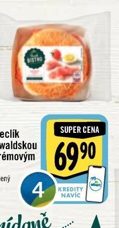 Císařský preclík se schwarzwaldskou šunkou a krémovým sýrem